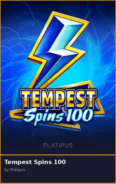 Tempest Spins 100 slot